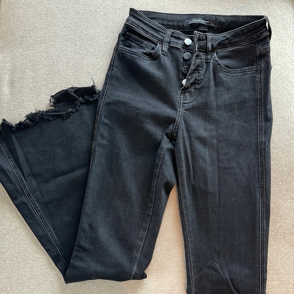 Flying monkey high rise wide flare jeans. Size 25.